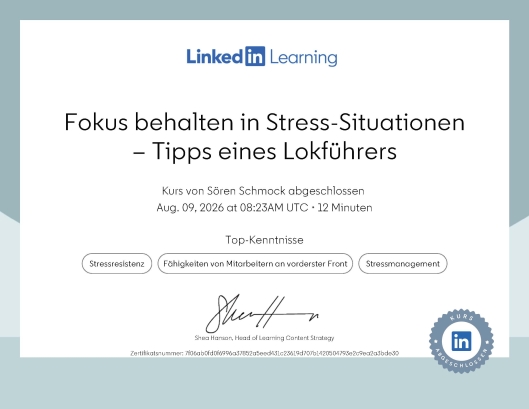Fokus behalten in Stress-Situationen – Tipps eines Lokführers
